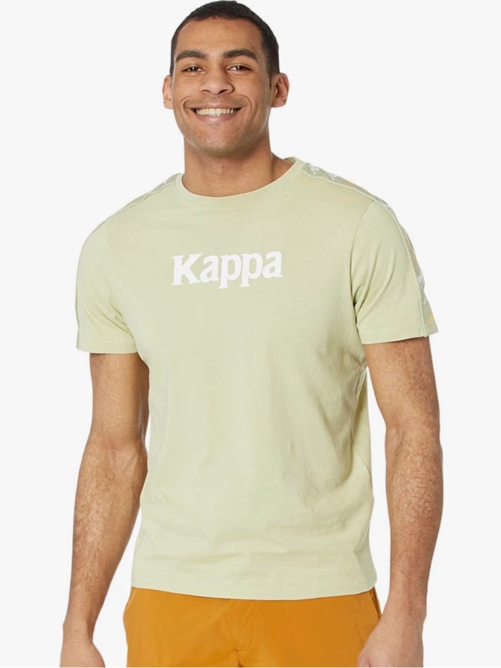 Kappa Men’s Light Green Logo Short Sleeve Tee size Small Classic T Shirt EUC